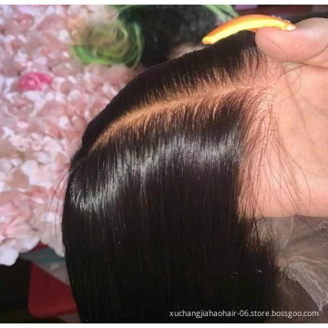 Woman's romance 4*4 closure lace wig wholesale price good quality 100% Human brazilian hair with closure remy hair 40 inch wig
